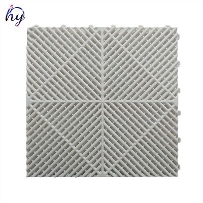 Grey Plastic Tile Interlocking Garage Floor Tiles