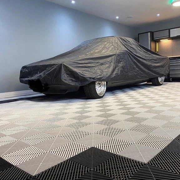 2024 Free Design Removable Plastic Pp Indoor Vented Interlocking Car Garage Floor Tiles,Dalle Pvc Sol Modular Garage Floor Mat